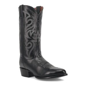 Dan Post Milwaukee Style Black Cowboy Boots Size 9.5 EW